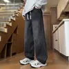 Jeans de Pierna Ancha para Hombre Rayados Nuevos Americanos Sueltos de Pierna Recta Pantalones de Hombre Adolescente Marca de Moda Casual Pantalones Largos