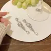 Brincos de pérola de luxo de alta qualidade franceses femininos retrô requintados versáteis brincos de franja brincos de personalidade elegantes atacado