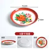 Platos de melamina para comedor comercial, platos redondos de imitación porcelana, específicos para restaurante para fideos fritos, platillos fríos y tazones de arroz, platos de plástico para comida rápida
