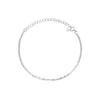 Pulsera de Plata Esterlina S925 Estrellas Brillantes Plata Collar Delgado Lujo Ligero Estilo Americano Cadena Lisa Para Todo Pareja Cadena Hueso de Serpiente
