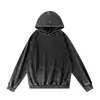 Moletom com Capuz Retro Lavado de Algodão Puro Pesado 400g Transfronteiriço Jaqueta Masculina Outono e Inverno Hoodie de Marca Solto Tendência