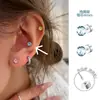 Brincos Coloridos de Zircônia Dopamina de Verão para Mulheres, Brincos Exquisitos de Aço Titânio Amigáveis ao Ouvido, Acessórios de Orelha Elegantes, Modernos e Simples
