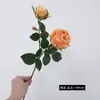 Flores Artificiais de Alta Qualidade Estilo Europeu Rosa Retro de 2 Cabeças com Borda Queimada Buquê Adereços de Decoração de Casamento Flor Artificial Transfronteiriça Flor Artificial