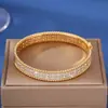 Nuevas Pulseras de Uñas Europeas y Americanas 2025, Exquisitas Pulseras de Cobre Incrustadas con Circonita, Pulseras de Lujo Abiertas de Gama Alta Accesibles
