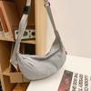 Bolso de viaje informal de gran capacidad para mujer, bandolera de hombro de nailon resistente al agua, de color liso, a la moda, combinable con todo, ideal para estudiantes.