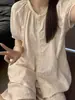 2026 Nuevo Estilo Ins Estilo Francés Suave Floral Algodón Nube Pijama para Mujer Verano Manga Corta Shorts Sueltos Ropa de Casa