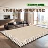 Alfombra Lavable a Máquina de Doble Capa para Sala de Estar y Dormitorio, Nuevo Estilo 2025, Estilo Cachemir Imitación Crema para Sofá Mesa de Café, Felpudo Lavable