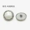 Botones metálicos de perla con malla blanca, botones redondos versátiles para blusas, suéteres, abrigos y vestidos