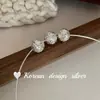 Collar de Plata de Ley S925 Bola de Tres Texturas 2025 Nuevo Diseño de Nicho Gargantilla Gargantilla Ins