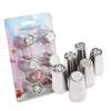 Boquilla de decoración rusa de acero inoxidable de 6 cabezales, juego de 7 piezas para decorar bolsas de aceite de leche de frijol disuelta, bolsa de decoración de EVA.