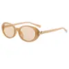 Gafas de Sol de Montura Ovalada de Moda Estilo Europeo y Americano Estilo de Celebridad Gafas de Sol para Mujeres y Hombres Retro Moda de Alta Gama t Marca