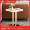 Mesa lateral Nórdica Sala de Estar Rock Board Sofá Mesa de canto Apartamento pequeno Simples Moderna Varanda Luz Luxo Criativa Mesa de centro pequena redonda