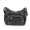 Bolsa de Hombro Grande de Mezclilla Lavada Casual Retro Desgastada para Mujer Nueva Bolso Cruzado Simple al Hombro