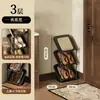 Sapateira multicamadas para apartamentos de aluguel, economizadora de espaço, organizador de sapatos fácil de usar para trás da porta, prateleira de armazenamento para dormitórios, sapateira inclinada elegante e moderna