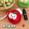 Pingente de Boneca Maçã Fofa Porta-Moedas Bolsa para Armazenamento de Fone de Ouvido e Cabo de Dados de Menina Brinquedo de Pelúcia Criativo Pequeno Pingente
