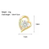 Corazón hueco de diamante blanco moda simple moderno personalizado comercio exterior transfronterizo DIY joyería hecha a mano cobre circón microincrustado colgante