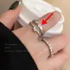 Anillo de mariposa moderno con perlas y circonitas para mujer, anillo de pareja de nicho de lujo ligero, anillo abierto elegante al por mayor