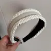 Diadema de Lana Trenzada de Punto de Color Sólido de Ala Ancha Otoño e Invierno Retro Coreano y Japonés Diadema de Punta Alta con un Toque de Lujo Accesorio para el Cabello