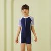Trajes de baño para niñas con almohadilla en el pecho, trajes de baño infantiles de una pieza a juego de colores, de secado rápido, para entrenamiento, trajes de baño para niñas grandes, al por mayor