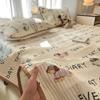 Funda de Cama Tatami Juego de Tres Piezas Algodón Puro Modelo Nuevo 2025 Todas las Estaciones Antideslizante Acolchada Engrosada Sábana de Cama Venta al por Mayor