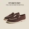 Venta Directa de Fábrica 2025 Nuevos Zapatos Casuales Italianos Lp de Una Sola Pierna con Suela Blanda para Mujer, Mocasines Cómodos y Versátiles de Cuero Genuino