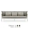 Juego de Sofá Pequeño y Mesa de Café para Balcón Exterior, Sillón Sofá Tejido de Ratán, Sillón Perezoso para Patio, Muebles de Jardín Nórdicos, Arte de Ratán en Forma de L
