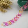 Plástico Acrílico Transparente Alto Brillo Dos Tonos 17*23 Hebilla de Cadena Anillo Abierto Joyería Accesorios para Funda de Teléfono