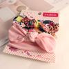 Diadema nueva para niños lisa estampada moda lazo banda para el cabello diadema temperamento europeo y americano banda para el cabello suministro transfronterizo