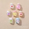 Mini Botella de Bebida Transparente Engrosada con Purpurina Fina Accesorios de Resina Pegamento Cremoso Uñas DIY Llavero Funda de Teléfono Móvil Joyería