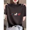 Camiseta de Manga Corta de Algodón Puro para Mujer, Estilo Nuevo de Verano 2026, Casual, a la Moda, Versátil, Adelgazante y Rejuvenecedor, Estilo Básico