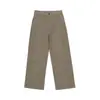 Calça masculina de lã estilo retro americano old money para outono, corte tridimensional reto, moderna, estilosa, solta e confortável