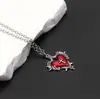 Estilo Gótico Retro Cadena Colgante Collar Corazón Punk Oscuro Cruz Roja y Negra Murciélago Multielemento Accesorios Transfronterizos
