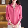 Nuevo abrigo tipo suéter de punto grueso, moda coreana otoño/invierno 2026, bordado, doble cremallera, top de moda para mujer