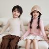 24 Camiseta Base Cálida de Modal para Niños para Niños y Niñas Ropa de Una Pieza Madre-Hijo Ropa Interior Térmica para Niños Grandes