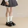 Calcetines de Encaje de Princesa para Primavera y Otoño Estilo Coreano Algodón para Bebé Niñas Calcetines de Media Pantorrilla de Moda Niños Lolita