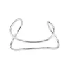 B3316 Moda Transfronteriza Simple Doble Capa Asimétrico Geométrico Calado Pulsera Abierta, Joyería de Mano Diaria Personalizada y Versátil