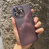 La serie de espejo protector de arena líquida es adecuada para la serie iPhone16, carcasa esmerilada con tacto de piel, 15 carcasa de espejo protectora de metal