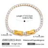 Jieding Pulseira Tennis Zircônia Aço Inoxidável Transfronteiriça Joias Femininas Europeias e Americanas Joias de Aço Titânio Pulseira Zircônia de Aço Titânio