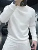 Sudadera de cuello redondo de peso pesado de marca de moda 2025, manga larga, versátil, polar, elegante, casual, moda de otoño, sudadera de moda para hombre