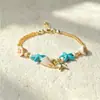 Pulseras de Nuevo Estilo Transfronterizas Europeas y Americanas de Gran Venta con Temática Marina, Collares Hechos a Mano de Conchas Coloridas, Joyería de Piedras Naturales al por Mayor