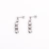 Pendientes de cadena con círculos colgantes para hombre y mujer, de acero inoxidable y titanio, de nicho, de Amazon AliExpress, sin decoloración.
