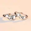 Anel de casal para segurar as mãos por uma vida toda, anel aberto simples criativo, presente de amor para casal à distância, anel de casal para amor