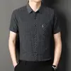 Estilo Verão 2026 Novo Camisa Masculina de Seda de Gelo Sem Costura Não Amassa Manga Curta Casual de Negócios de Alta Qualidade para Homens
