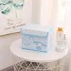 Caja de almacenamiento de escritorio plegable tipo libro de PU de dibujos animados, caja organizadora pequeña para crayones, estudiantes nuevos, dormitorio, cosméticos, papelería