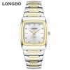 Reloj de Pareja con Correa de Acero con Incrustaciones de Diamantes LONGBO Productos Genuinos Explosiones de Comercio Exterior Sencillo Casual Resistente al Agua Reloj de Cuarzo para Hombre y Mujer