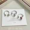 Anillo Abierto Minimalista de Diamante Brillante para Mujer, Estilo Coreano Ins Moda Versátil Anillo para Dedo Índice con un Temperamento Nicho de Alta Gama