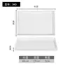Bandeja de Melamina, Taza de Agua Espesa Bandeja de Té, Bandeja Rectangular de Plástico para Servir, Bandeja de Comida para el Hogar Guardería, Bandeja para Pan, Vajilla