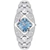 Relógio Feminino Pintime Estilo Pulseira Totalmente Cravejado, Compacto, Luxo Leve, Retrô, À Prova D'água, Quartzo, Venda Quente Transfronteiriça