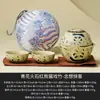 Fabricante Cerámica Azul y Blanca Pedernal Rojo Taza Rápida Portátil para Viajes al Aire Libre Juego de Té Juego de Té de Bambú con Panda Jugando