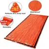 Manta de Emergência para Exterior Kit de Emergência para Terremoto Saco de Dormir de Emergência Isolamento Térmico Manta Salva-vidas Manta de Isolamento Térmico Tapete de Piso à Prova de Umidade Manta de Emergência Frontal